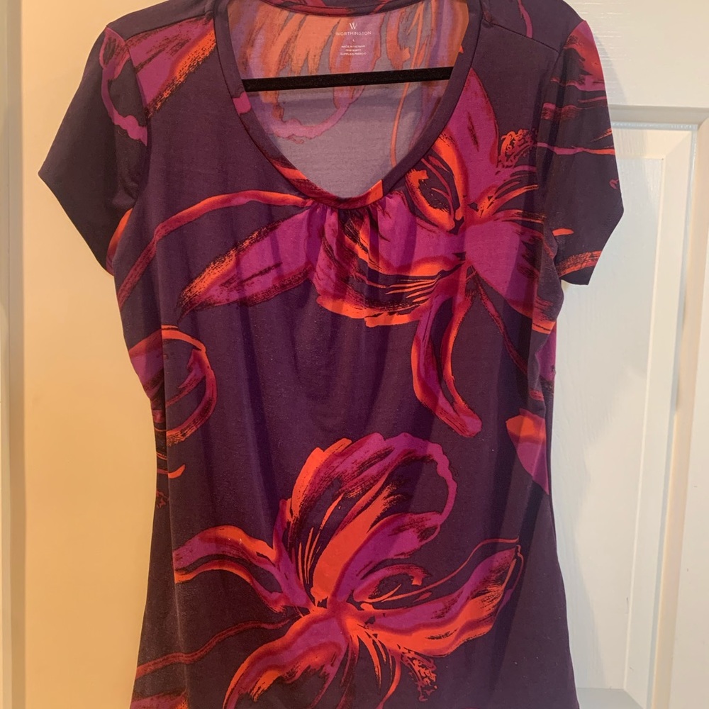 Purple and orange t-shirt